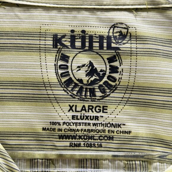 Kuhl Shirt Men's XLarge Eluxur Mountain Grown Short Sleeve Hiking Outdoor - Picture 8 of 10